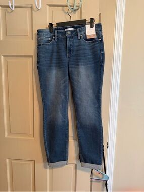LC Lauren Conrad Medium Blue Skinny Ankle Jeans - Mid Rise